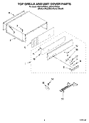 TOP GRILLE AND UNIT COVER PARTS Diagram and Parts List for KSSV42FMS00  KitchenAid Refrigerator