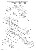 MOTOR AND ICE CONTAINER Diagram and Parts List for KSRW22FHBT02  KitchenAid Refrigerator