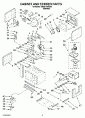 CABINET AND STIRRER PARTS Diagram and Parts List for KBHS179SSS04  KitchenAid Microwave