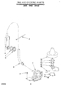FILL AND OVERFILL Diagram and Parts List for KUDS230BAL0  KitchenAid Dishwasher