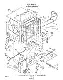 TUB , LITERATURE AND OPTIONAL Diagram and Parts List for DU4040XP0  Whirlpool Dishwasher