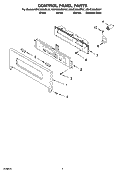 CONTROL PANEL PARTS Diagram and Parts List for KEHC309JSS07  KitchenAid Microwave Oven Combo