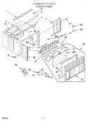 CABINET Diagram and Parts List for TA10002F0  Whirlpool Air Conditioner