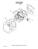 DOOR PARTS Diagram and Parts List for WGD9051YW0  Whirlpool Dryer