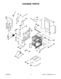 CHASSIS PARTS Diagram and Parts List for WGI925C0BS00  Whirlpool Range
