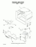 FREEZER LINER PARTS Diagram and Parts List for EB9FVBXWB02  Whirlpool Refrigerator