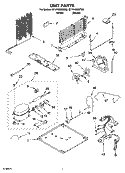 UNIT PARTS Diagram and Parts List for ET1FHMXMT02  Whirlpool Refrigerator