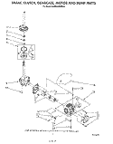 BRAKE, CLUTCH, GEARCASE, MOTOR & PUMP Diagram and Parts List for KAWE460WAL0  KitchenAid Washer