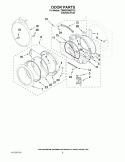 DOOR PARTS Diagram and Parts List for 7MWGD9400TU2  Whirlpool Dryer