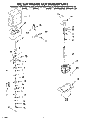 MOTOR AND ICE CONTAINER PARTS Diagram and Parts List for KSRI25FNSS00  KitchenAid Refrigerator