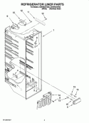 REFRIGERATOR LINER PARTS Diagram and Parts List for ID5HHEXVQ02  Whirlpool Refrigerator