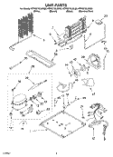UNIT PARTS Diagram and Parts List for KTRS21KLSS00  KitchenAid Refrigerator