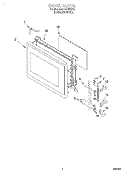 DOOR Diagram and Parts List for MT7076XDQ0  Whirlpool Microwave