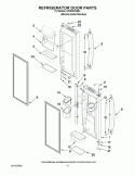 REFRIGERATOR DOOR PARTS Diagram and Parts List for KFIS20XVMS4  KitchenAid Refrigerator
