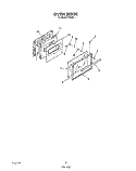 OVEN DOOR Diagram and Parts List for F4508^1  Whirlpool Range