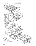SHELF Diagram and Parts List for ET20GMXXW00  Whirlpool Refrigerator