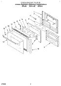 OVEN DOOR Diagram and Parts List for KEBS278BBL0  KitchenAid Wall Oven