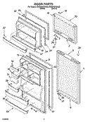 DOOR PARTS Diagram and Parts List for ER8MHMXML03  Whirlpool Refrigerator