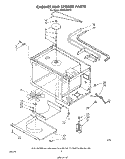 CABINET AND STIRRER Diagram and Parts List for MW8650XR0  Whirlpool Microwave