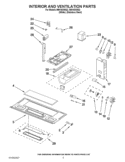 INTERIOR AND VENTILATION PARTS Diagram and Parts List for IMH16XWS2  Whirlpool Microwave