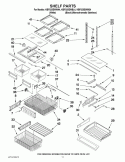 SHELF PARTS Diagram and Parts List for KBFS25EWBL4  KitchenAid Refrigerator