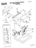 TOP AND CONSOLE, LITERATURE Diagram and Parts List for CGDX463JQ2  Crosley Dryer