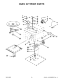 OVEN INTERIOR PARTS Diagram and Parts List for KBMS1454BBL0  KitchenAid Microwave