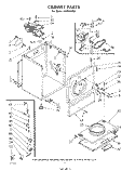 CABINET Diagram and Parts List for LHI9801W2  Whirlpool Dryer