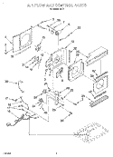 AIRFLOW AND CONTROL Diagram and Parts List for R517  Whirlpool Air Conditioner