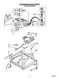 MACHINE BASE Diagram and Parts List for LBT6133AN0  Whirlpool Washer