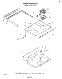 COOKTOP Diagram and Parts List for RM955PXLW0  Whirlpool Microwave Oven Combo