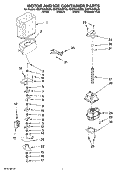 MOTOR AND ICE CONTAINER PARTS Diagram and Parts List for ED2FHAXST05  Whirlpool Refrigerator