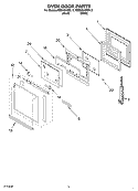 OVER DOOR Diagram and Parts List for KEBI101DBL12  KitchenAid Wall Oven
