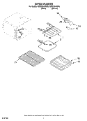 OVEN Diagram and Parts List for KERC601HBT5  KitchenAid Range
