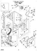 CABINET Diagram and Parts List for LGR2614DW1  Whirlpool Dryer