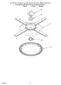 LOWER WASHARM AND STRAINER Diagram and Parts List for KUDC25CHBL0  KitchenAid Dishwasher