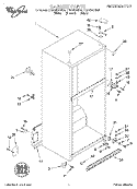 CABINET Diagram and Parts List for ET21DKXDW04  Whirlpool Refrigerator