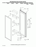 REFRIGERATOR DOOR PARTS Diagram and Parts List for GSF26C4EXW00  Whirlpool Refrigerator