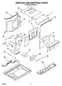 AIR FLOW AND CONTROL PARTS Diagram and Parts List for ACC082XR0  Whirlpool Air Conditioner