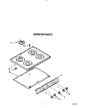 COOKTOP Diagram and Parts List for FGP335VL3  Roper Range