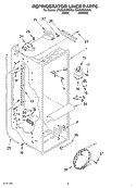 REFRIGERATOR LINER Diagram and Parts List for CS22AEXHN02  Crosley Refrigerator