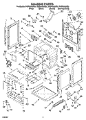 CHASSIS PARTS Diagram and Parts List for YKERA205PB0  KitchenAid Range