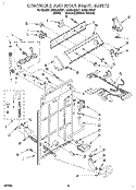 CONTROLS AND REAR PANEL Diagram and Parts List for LBR5133AN1  Whirlpool Washer