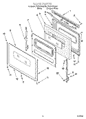DOOR PARTS, MISCELLANEOUS PARTS Diagram and Parts List for YSF315PEGW6  Whirlpool Range