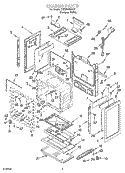 CHASSIS PARTS Diagram and Parts List for YSF385PEGQ7  Whirlpool Range