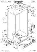 CABINET PARTS Diagram and Parts List for KSSO48FMX02  KitchenAid Refrigerator