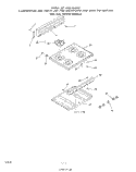 BACKGUARD AND MAIN TOP Diagram and Parts List for 1413W1A  Roper Range