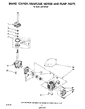 BRAKE, CLUTCH, GEARCASE, MOTOR AND PUMP Diagram and Parts List for LA5310XSW0  Whirlpool Washer