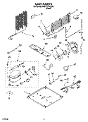 UNIT PARTS Diagram and Parts List for 5VET1DTKLQ03  Whirlpool Refrigerator
