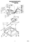 MACHINE BASE PARTS Diagram and Parts List for 7MLSR8544JQ7  Whirlpool Washer